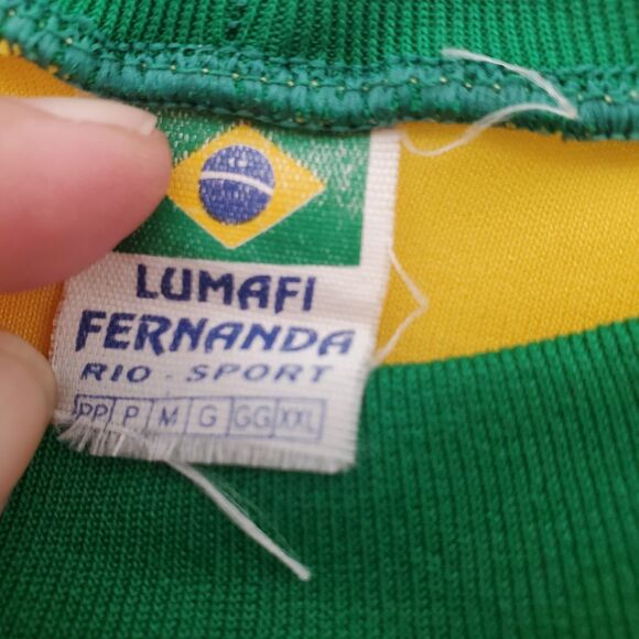 Lumafi Fernanda Brasil Soccer Jersey Football # 10 Mens M Yellow Retro CBF Nike - Picture 5 of 11